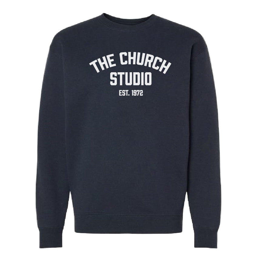 The Church Studio Navy Blue Collegiate Sweatshirt