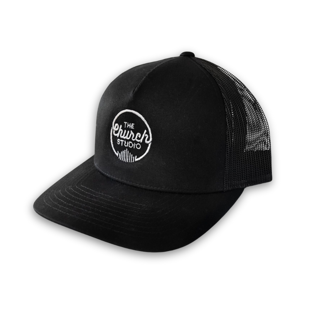 Retro Black Trucker Cap