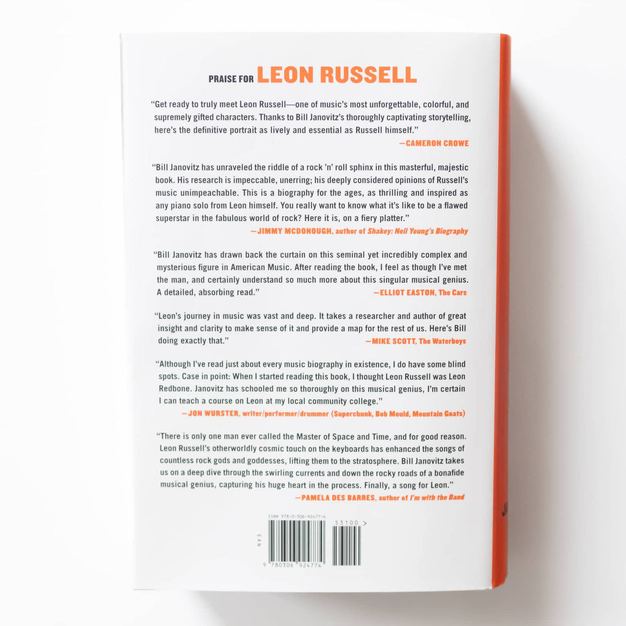 Signed "Leon Russell: The Master of Space and Time's Journey Through Rock & Roll History Paperback Book