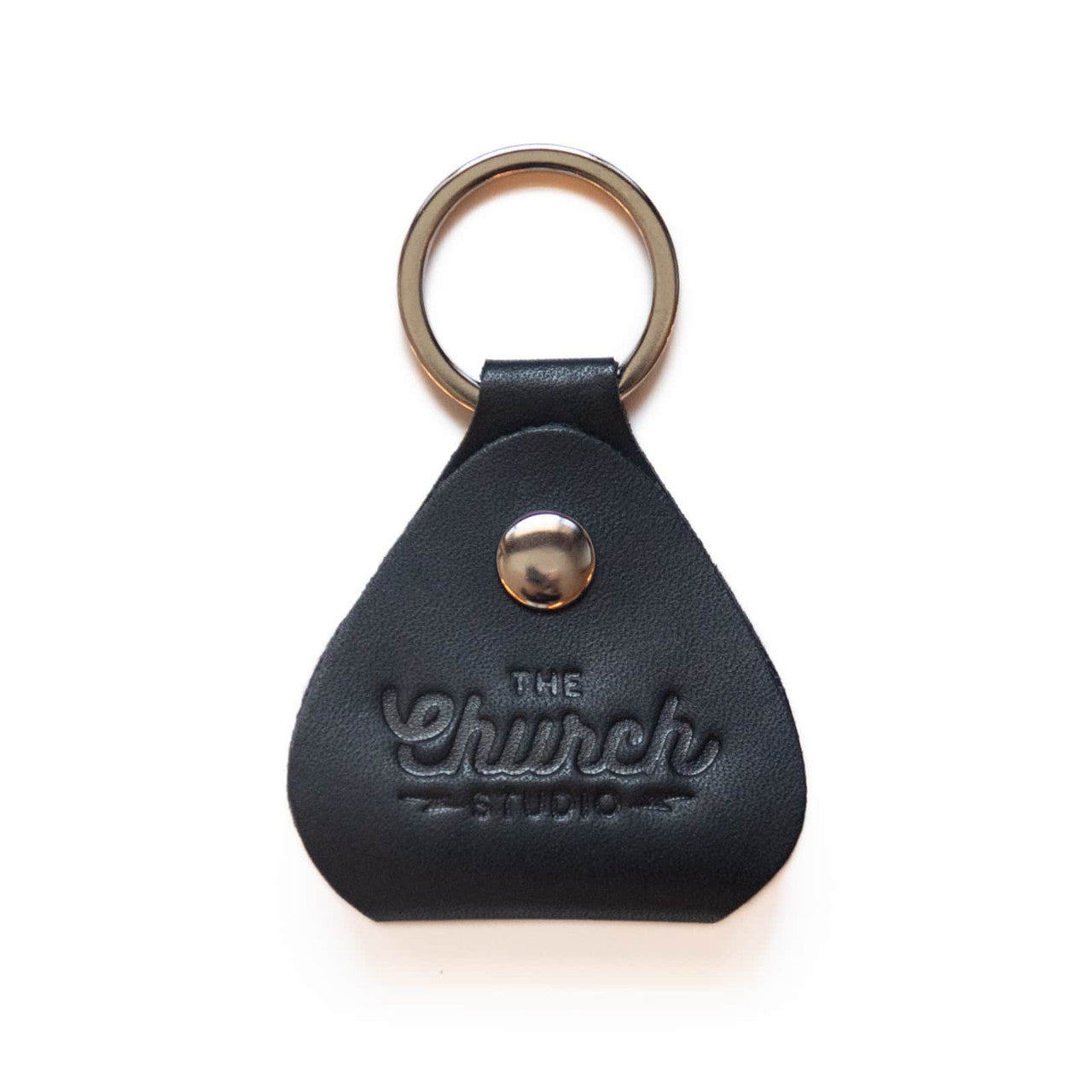 Genuine Leather Black Pick Holder/Keychain