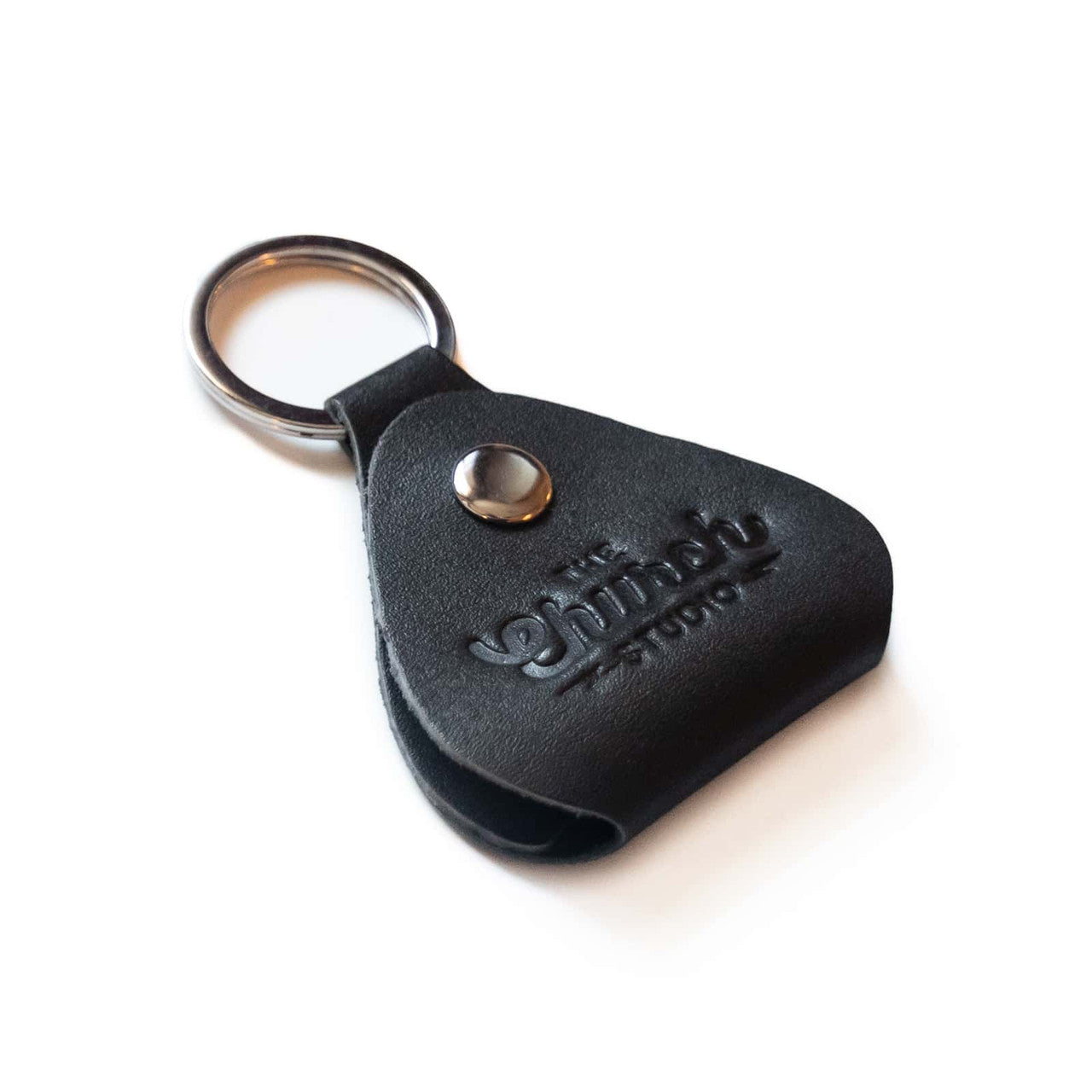 Genuine Leather Black Pick Holder/Keychain