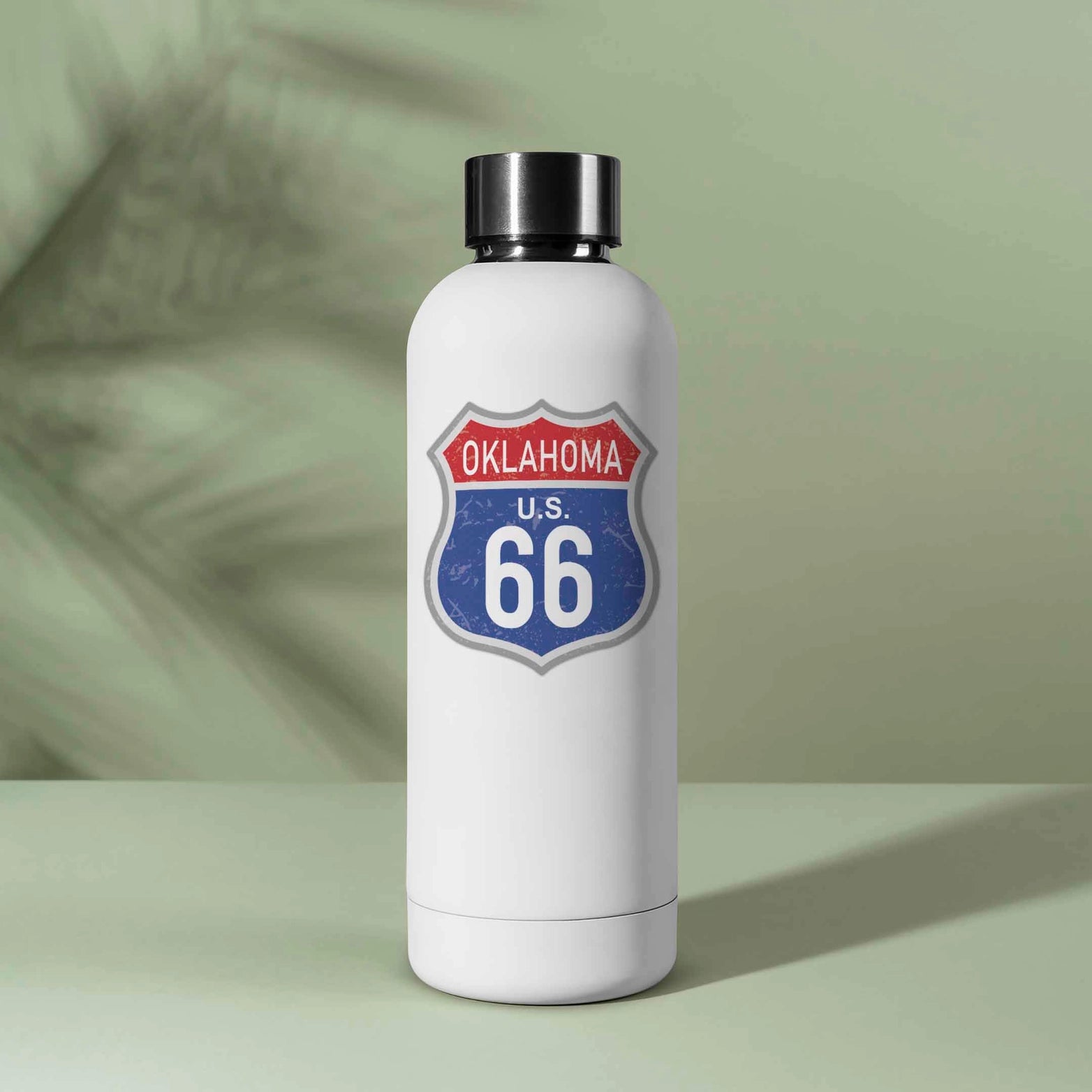Oklahoma Blue Route 66 Sticker