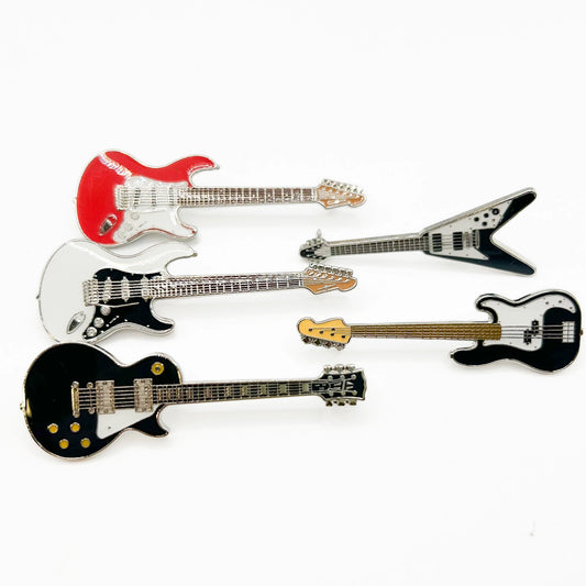 Enamel Guitar Pin