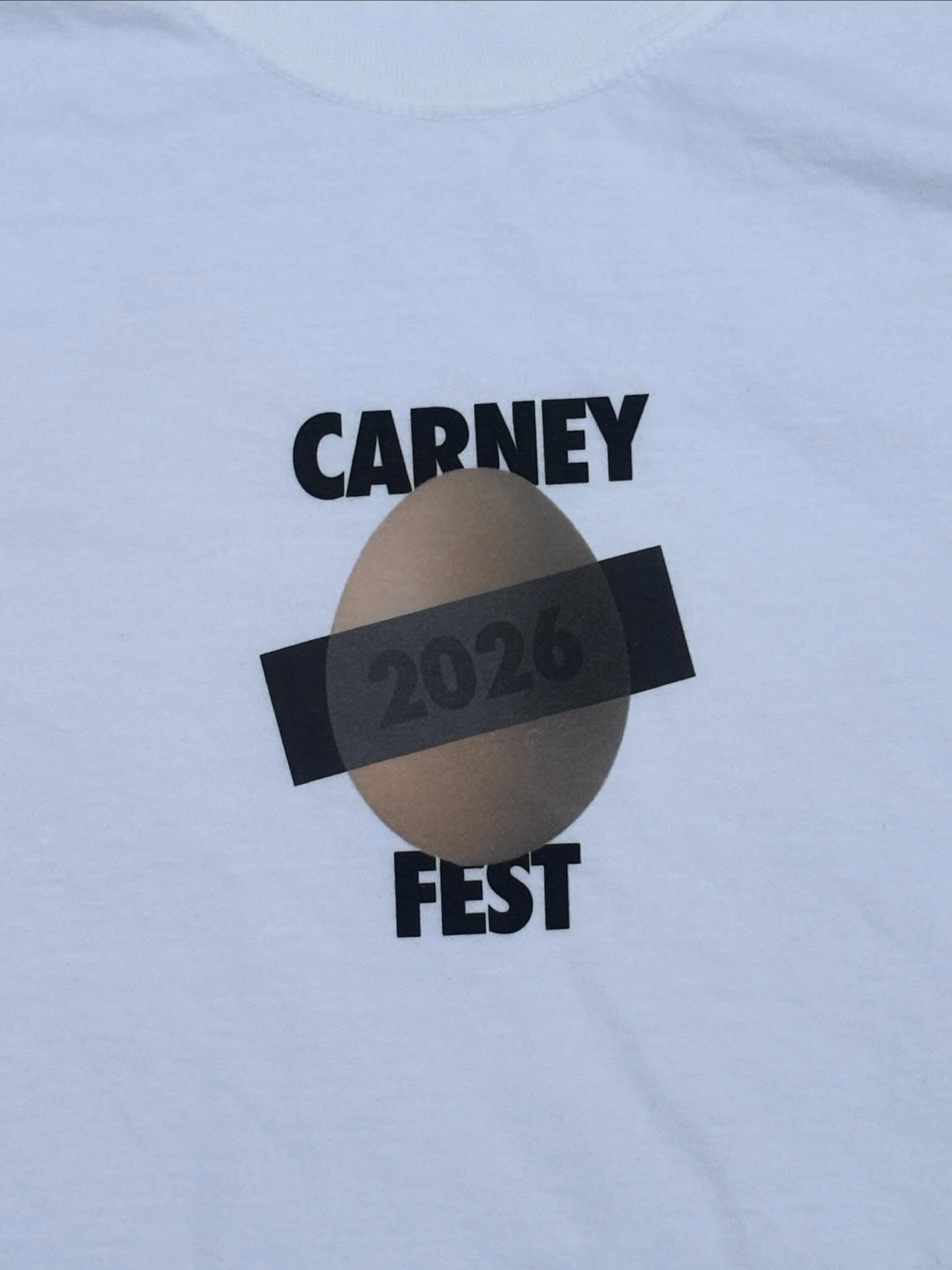 Carney Fest 2026 White Egg Tee (ON SALE)