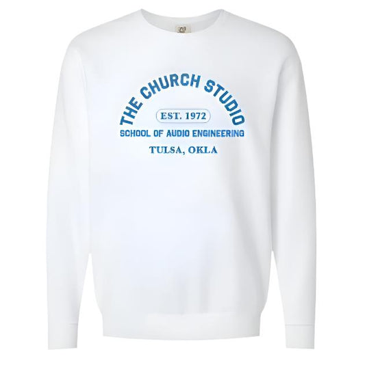 The Church Studio School of Audio Engineering White Unisex Sweatshirt