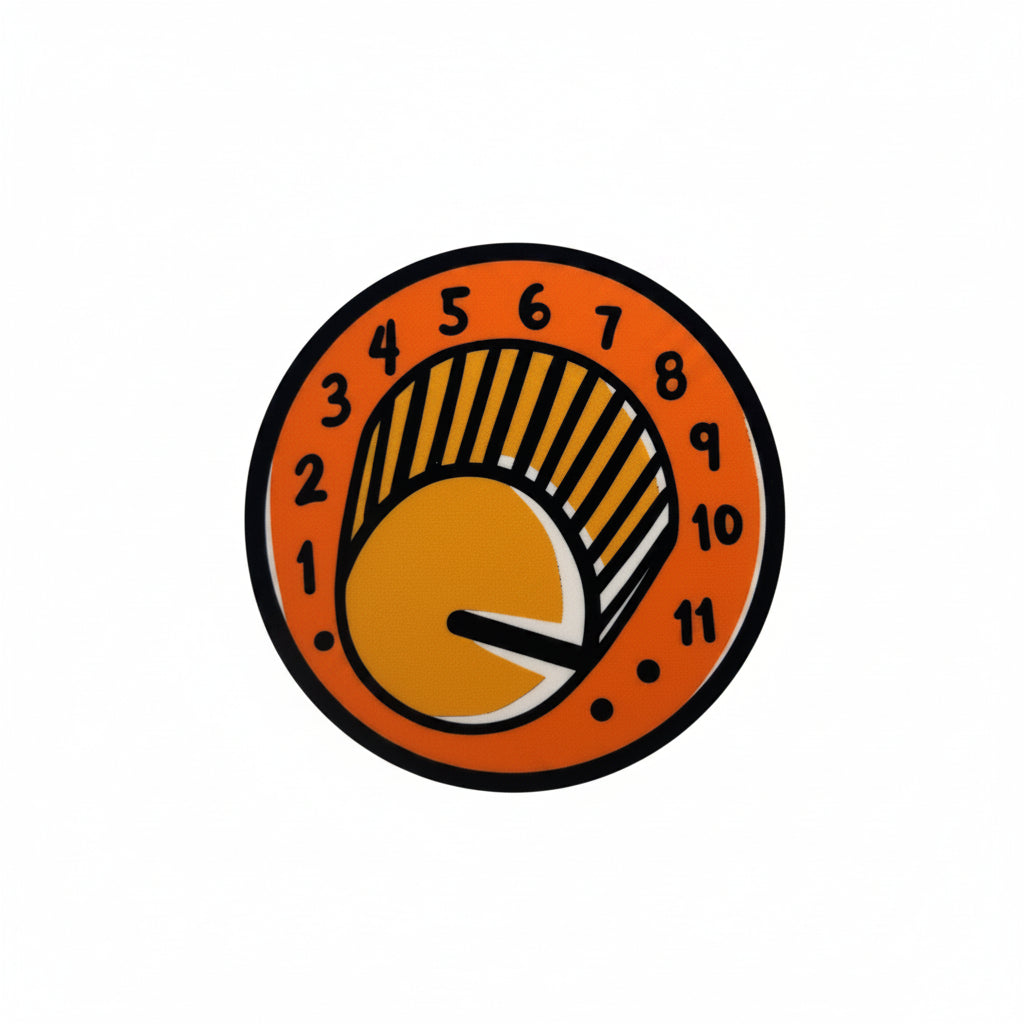 "Volume Up!" Orange Sticker