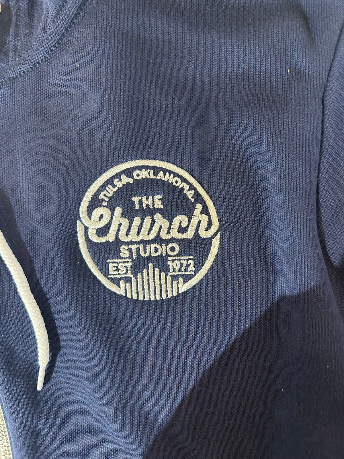 Navy Unisex Zip Up Hoodie