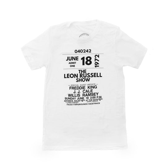 1972 Leon Russell Concert White Tee