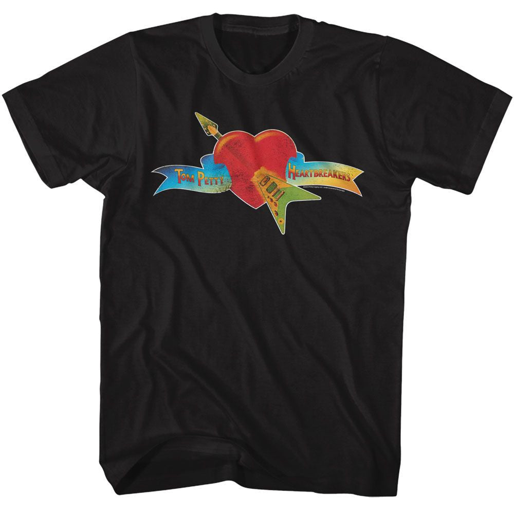 Tom Petty & The Heartbreakers Heart Logo Black Tee