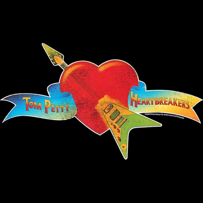 Tom Petty & The Heartbreakers Heart Logo Black Tee
