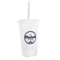 Clear Church Studio Reusable Cup with Straw "ON SALE"