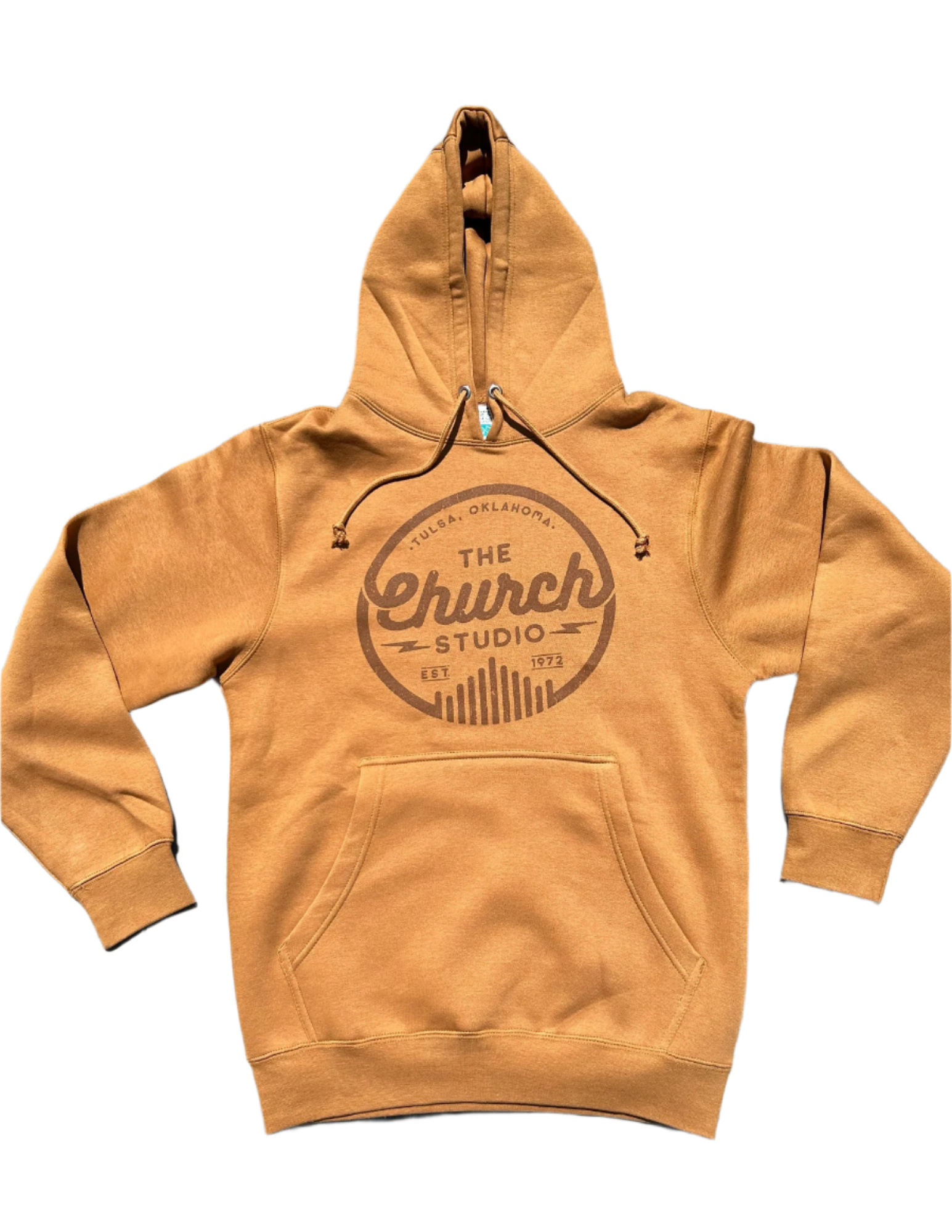 Mustard Brown Classic Logo Unisex Pull Over Hoodie (ON SALE)