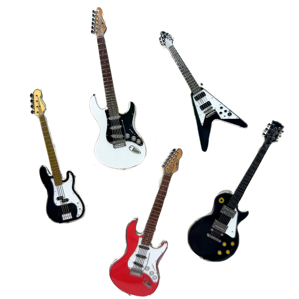 Enamel Guitar Pin