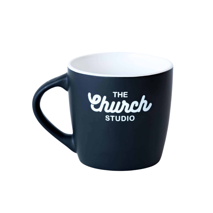 The Church Studio Black 10oz mug