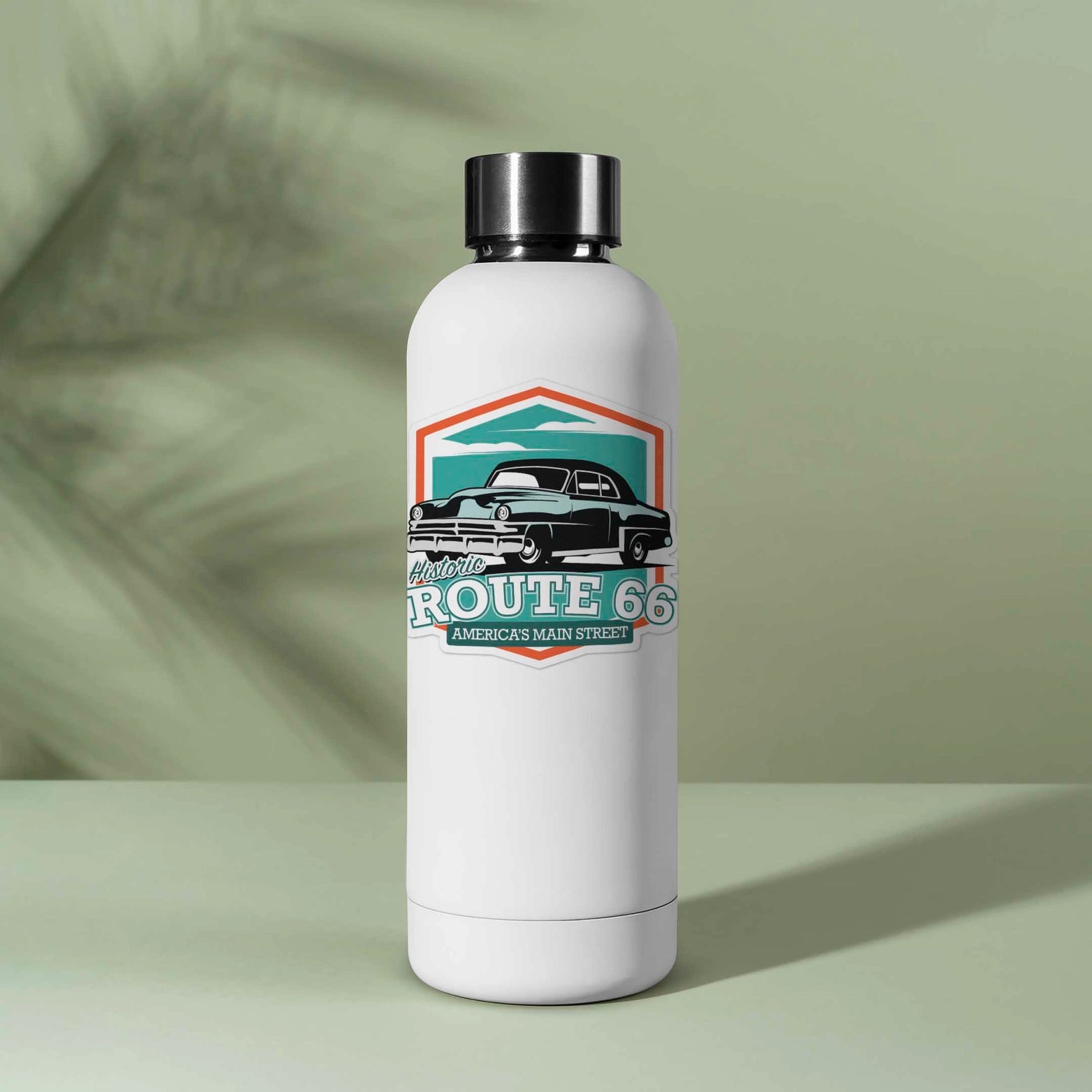 Classic Car Route 66 Sticker
