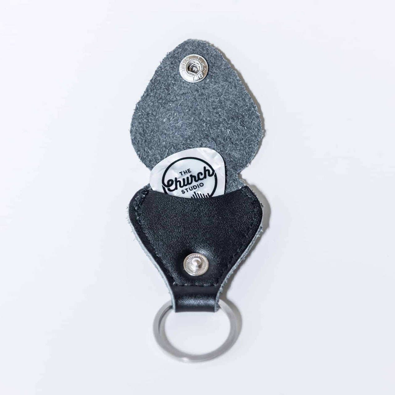 Genuine Leather Black Pick Holder/Keychain